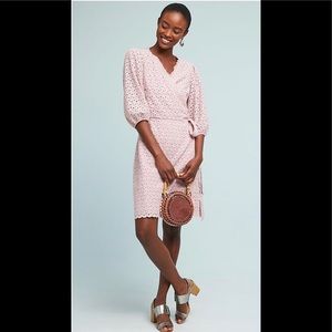 NWT-Anthropologie Merina Eyelet wrap Dress Sz. M